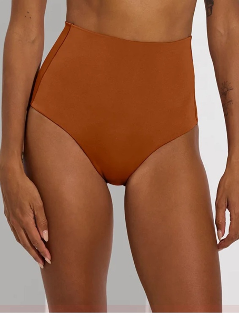 Left On Friday Rust High-Waist Bikini Bottom